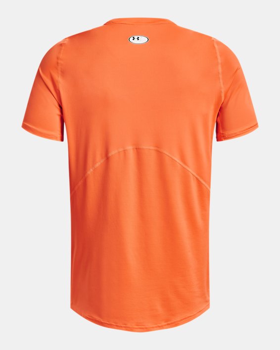 Men's HeatGear® Fitted Short Sleeve, Orange, pdpMainDesktop image number 5
